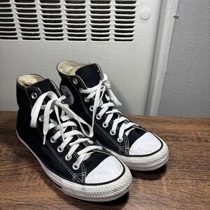 Converse Chuck Taylor All Star Shoes Sneakers Mens Size 7 Black Canvas High Top